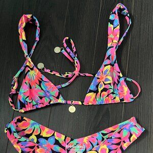 Kulani Kinis Disco Doll Slide Bralette Top & Cheeky V Bottom